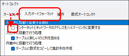 入力オートフォーマット